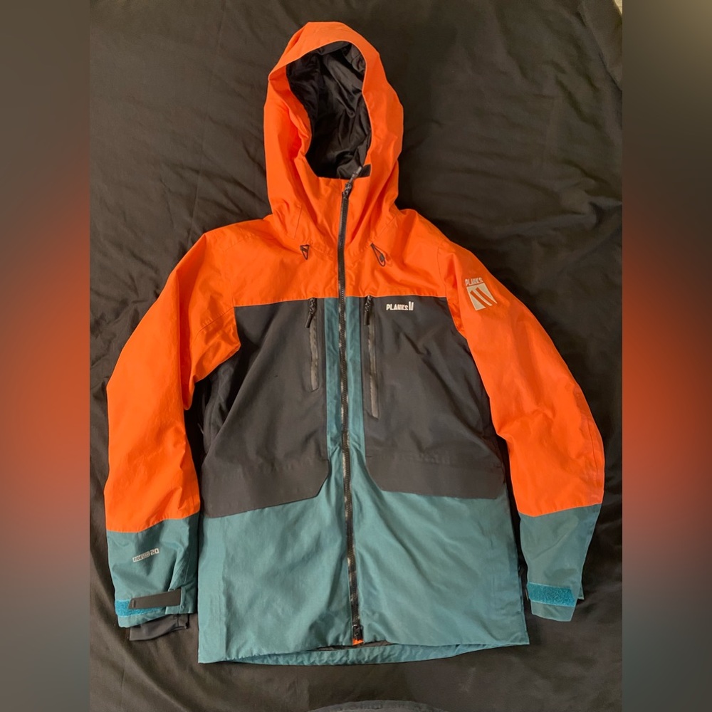 Planks Tracker Insulated Ski Jacket Size Small Lifeboat Orange